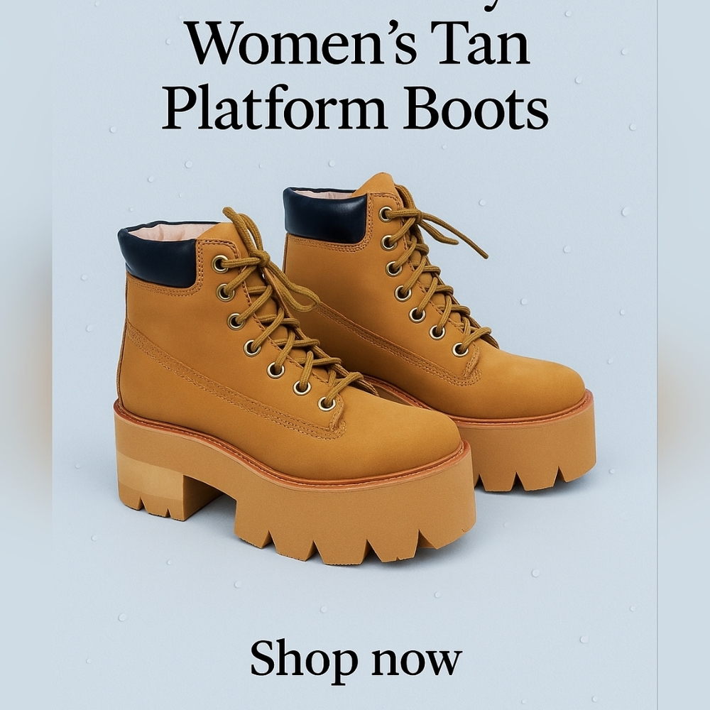 Jeffrey Campbell Women's Tan Platform Boots